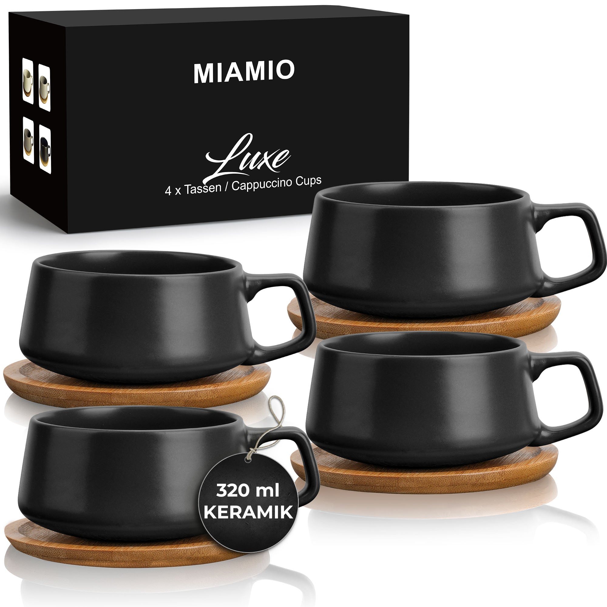 Cappuccinotassen Luxe 4er Set 320 ml