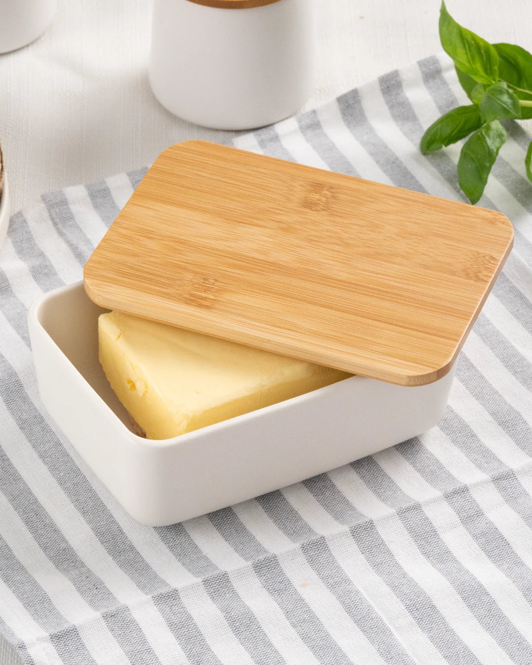Butterdose mit Bambusdeckel