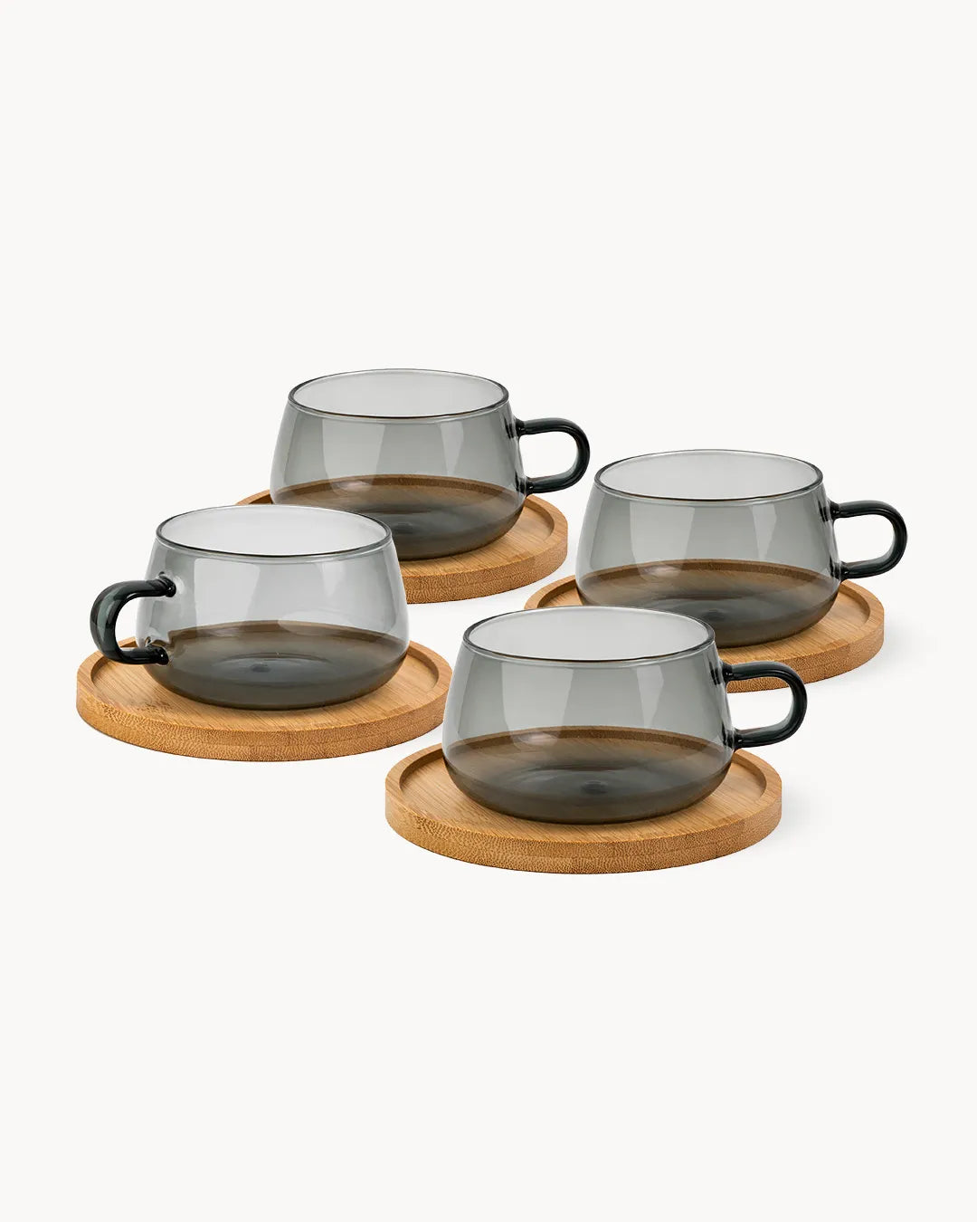 Kaffeetassen aus Glas Olea 4er Set 280 ml