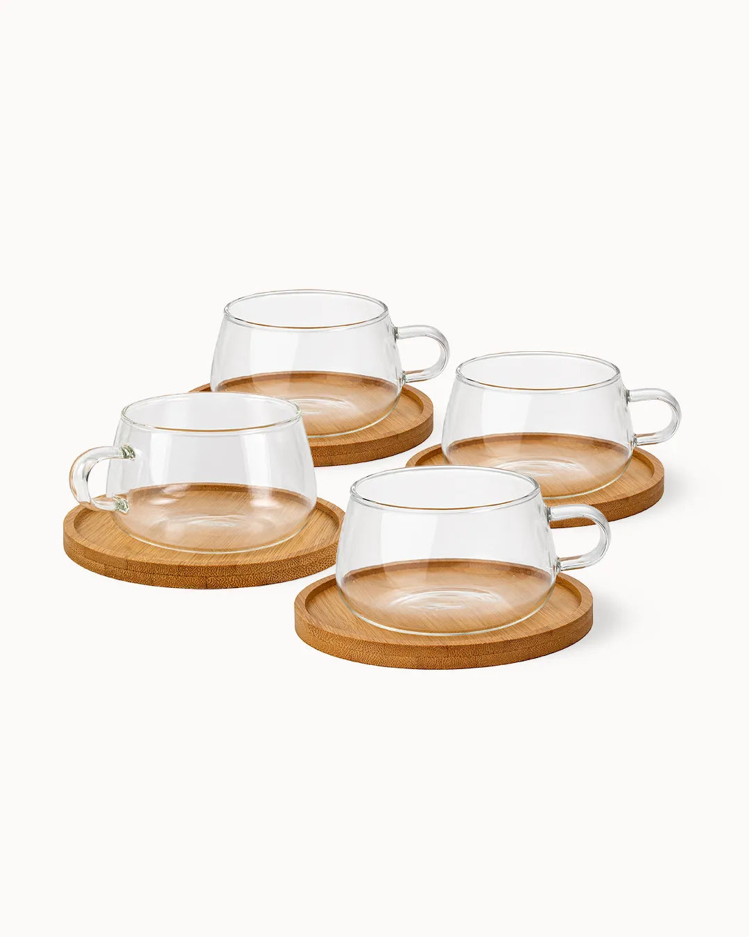 Kaffeetassen aus Glas Olea 4er Set 280 ml