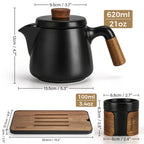 Miamio traditionelles japanisches Teeset 6er Set Keramik 620ml