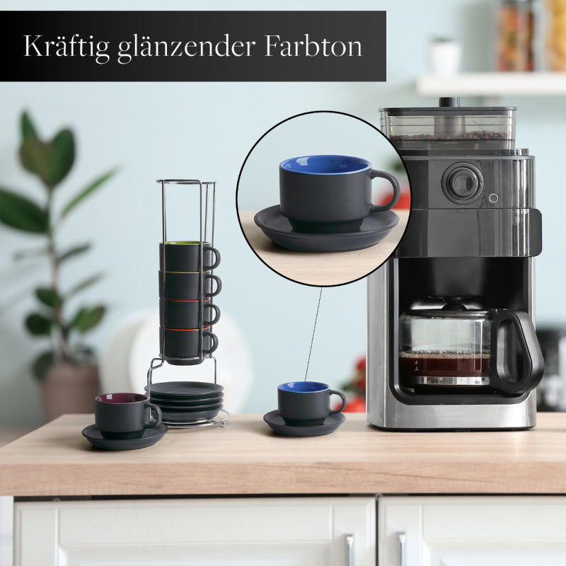Miamio Espressotassen Le Papillon 6er Set Keramik 75ml