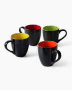 Miamio Kaffeetassen Le Papillon 6er Set Keramik 350ml